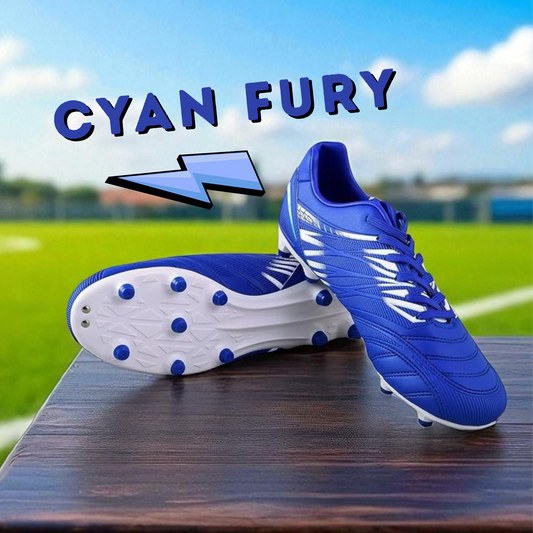 Valencia FG Soccer Cleats for Men and Women | Wide Fit Football Shoes with TPU Studs - ROYAL/WHITE, 6.5